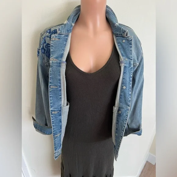 BLANK NYC embroidered jean jacket - Picture 8 of 14